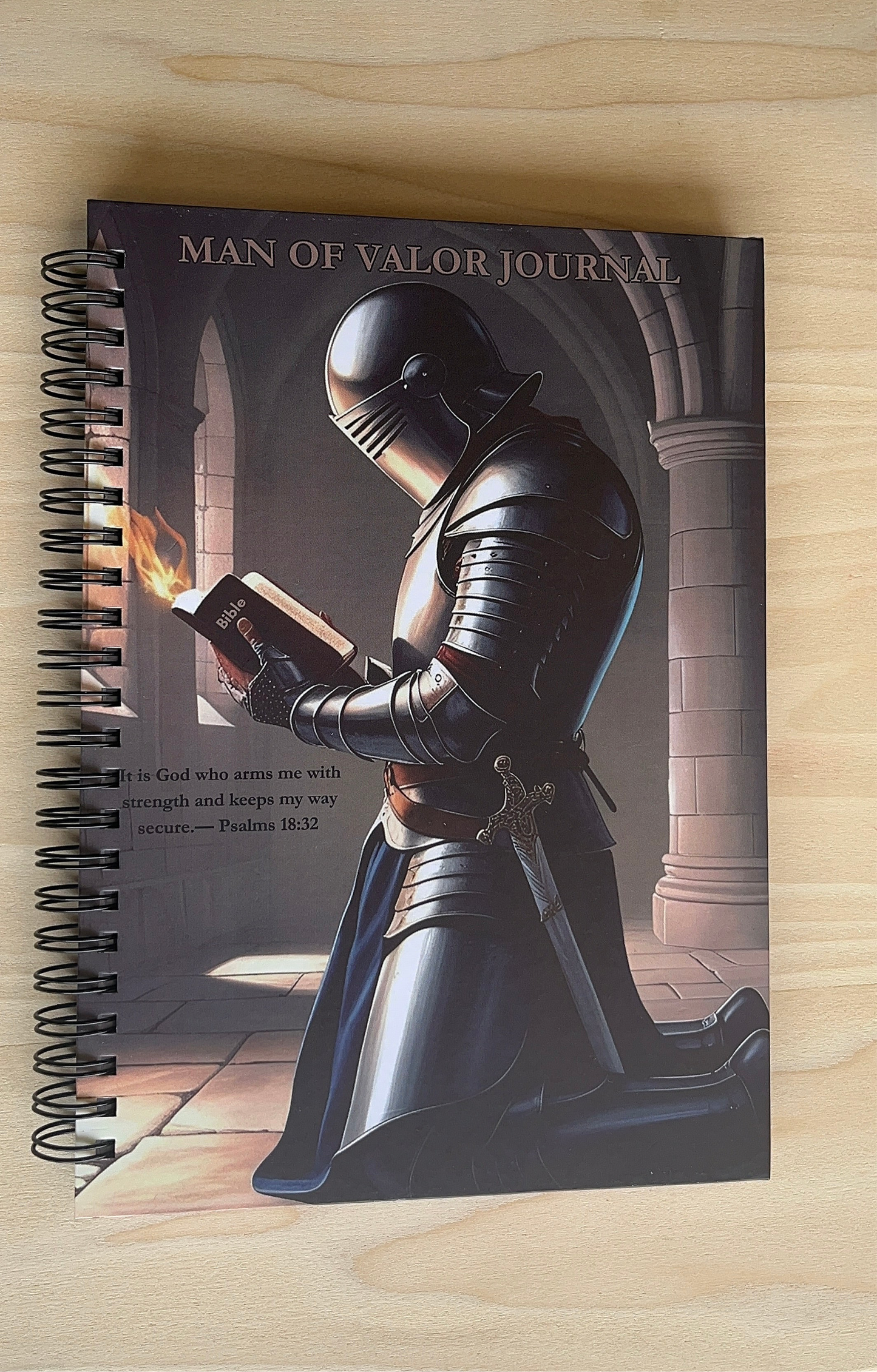 🛡️Man of Valor Journal- Custom Faith-Inspired Cover Design.