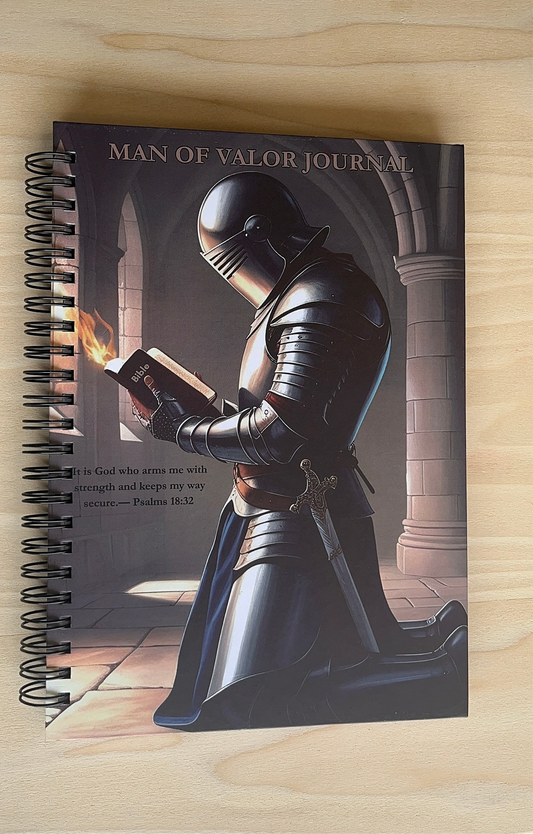🛡️Man of Valor Journal- Custom Faith-Inspired Cover Design.
