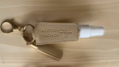Mini Spray Bottle Holder Keychain – Leather with Tassels